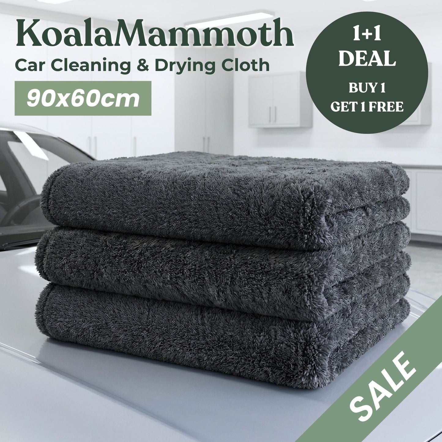 Koala Mammoth Towel – 1300 GSM Car Cleaning & Drying Cloth (90×60 cm)