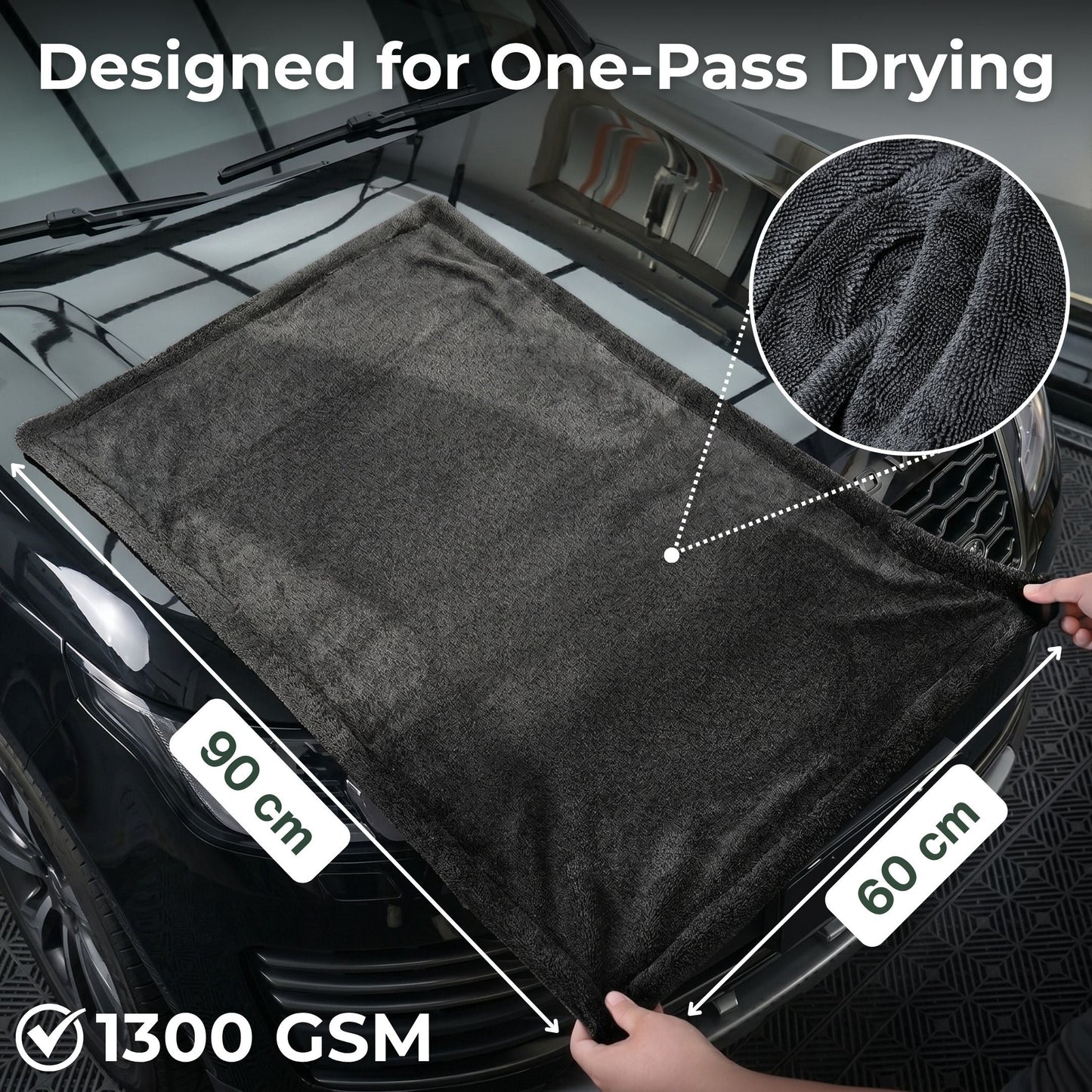 Koala Mammoth Towel – 1300 GSM Car Cleaning & Drying Cloth (90×60 cm)