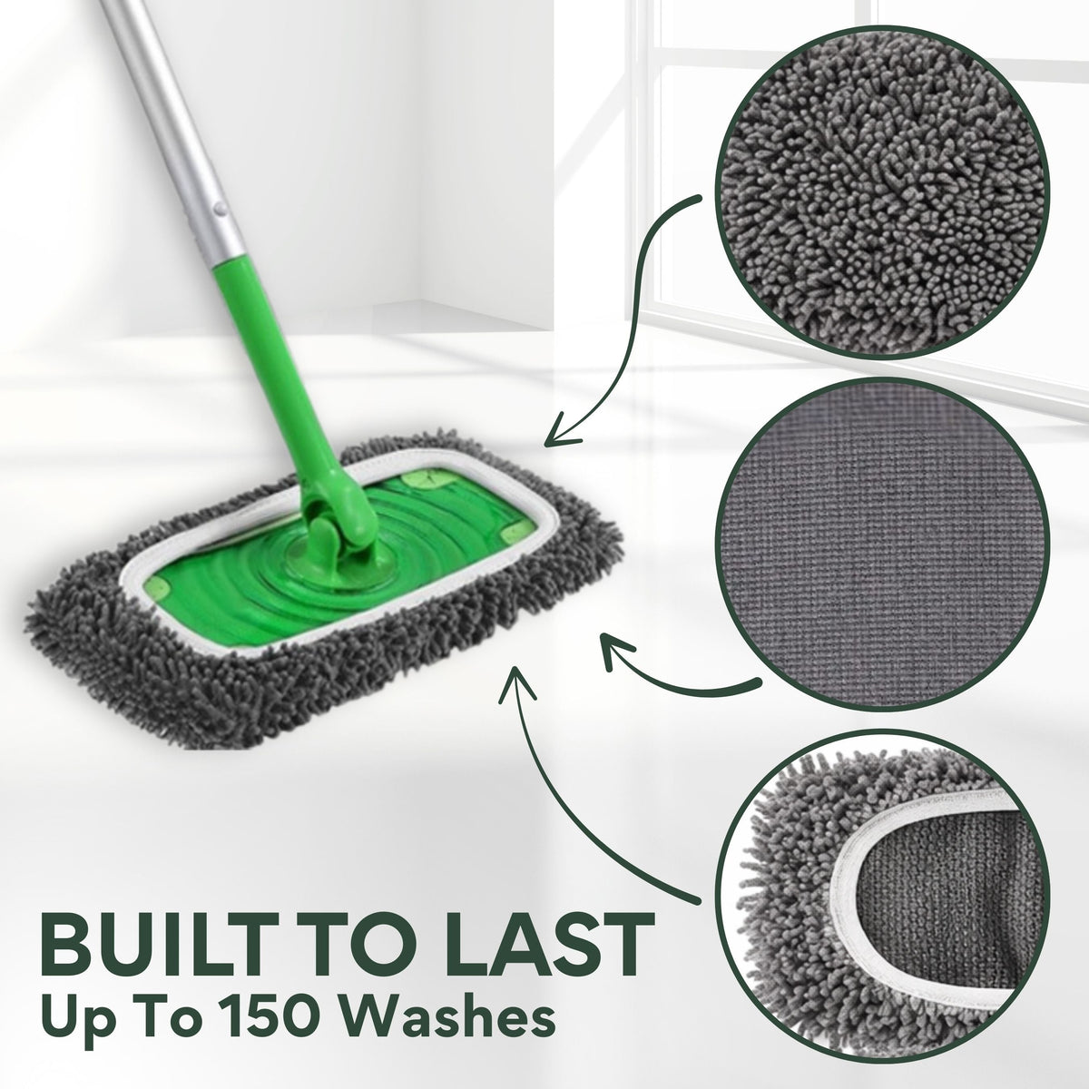 KoalaMop Cloth – Washable & Reusable Mop Pads for Effortless Cleaning