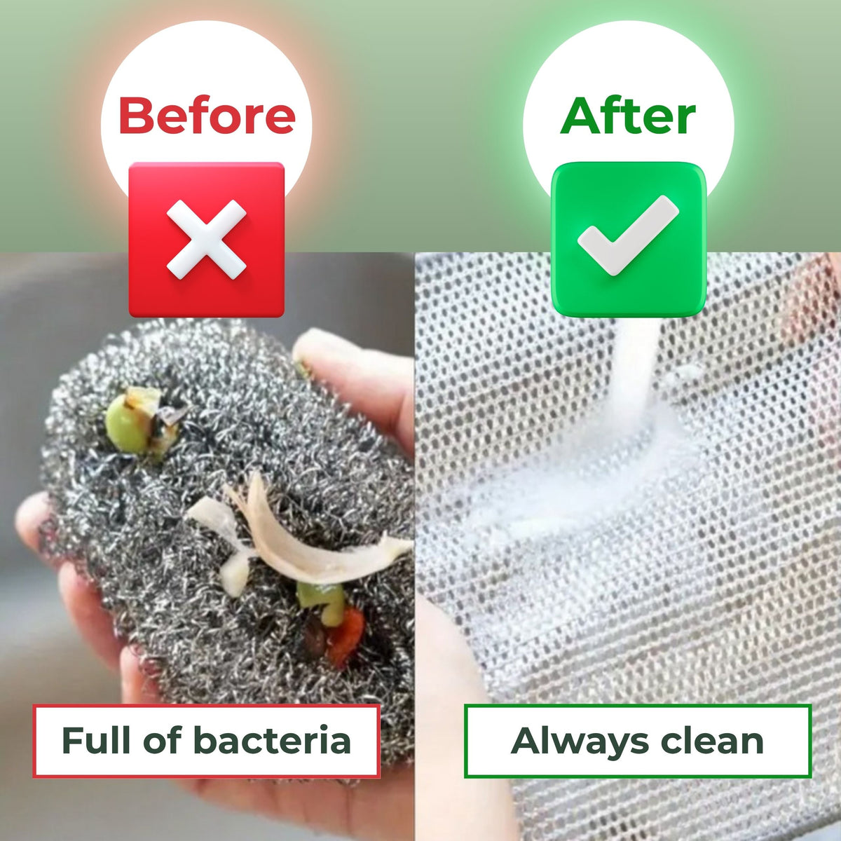 KoalaScrub – Hygienic Steel Mesh for Tough, Scratch-Free Cleaning (20x20cm)
