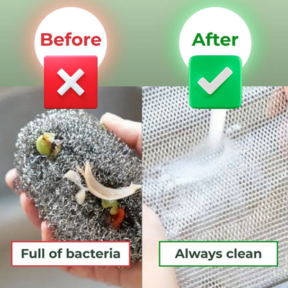KoalaScrub – Hygienic Steel Mesh for Tough, Scratch-Free Cleaning (20x20cm)