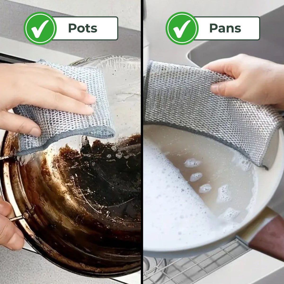 KoalaScrub – Hygienic Steel Mesh for Tough, Scratch-Free Cleaning (20x20cm)